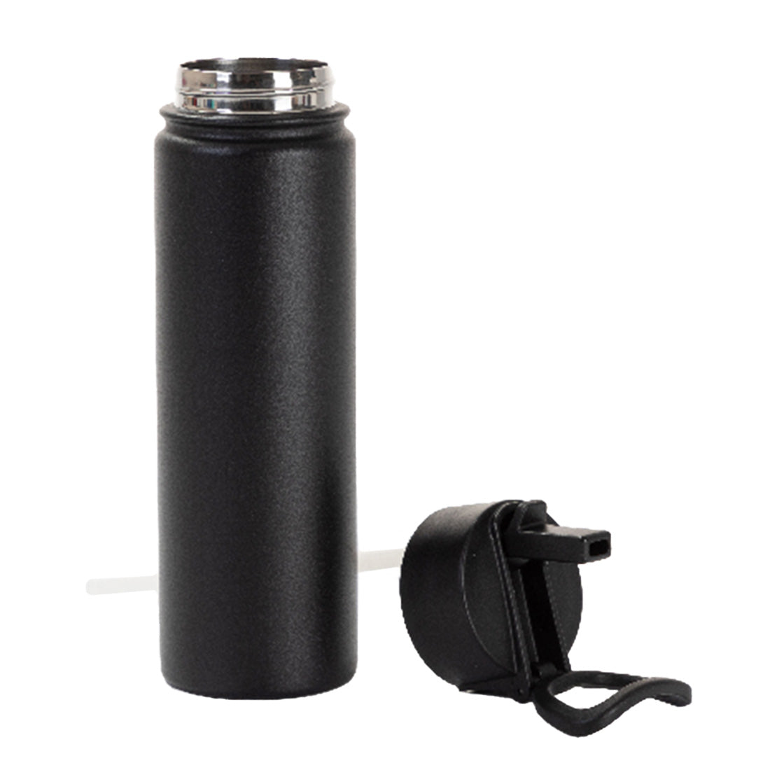 Engraving 22oz/650ml Powder Coated SS Flask w/ Wide Mouth Straw Lid & Rotating Handle - Joto Imaging Supplies